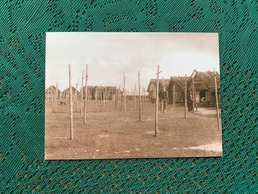 Net stands for drying meshes - Saaremaa, Estonia - 1913 - unused