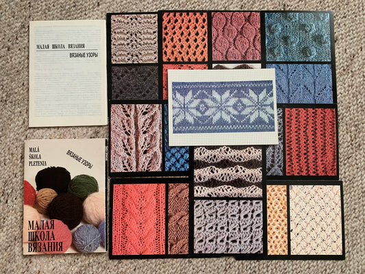 Set of 11 handicraft knitting pattern postcards- Printed in Czechoslovakia for USSR market - 1987 - unused