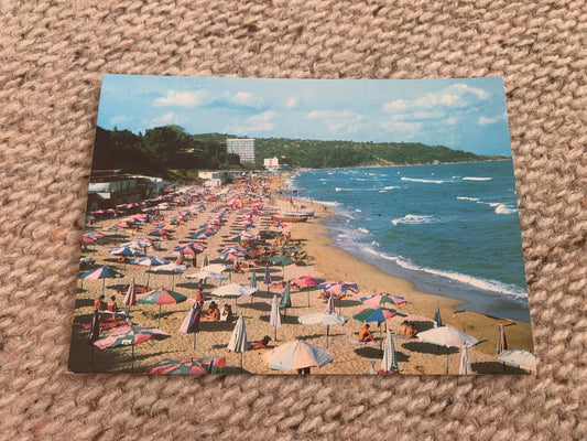 BULGARIA view card - Drushba Beach - Printed in USSR - 1970's - Unused