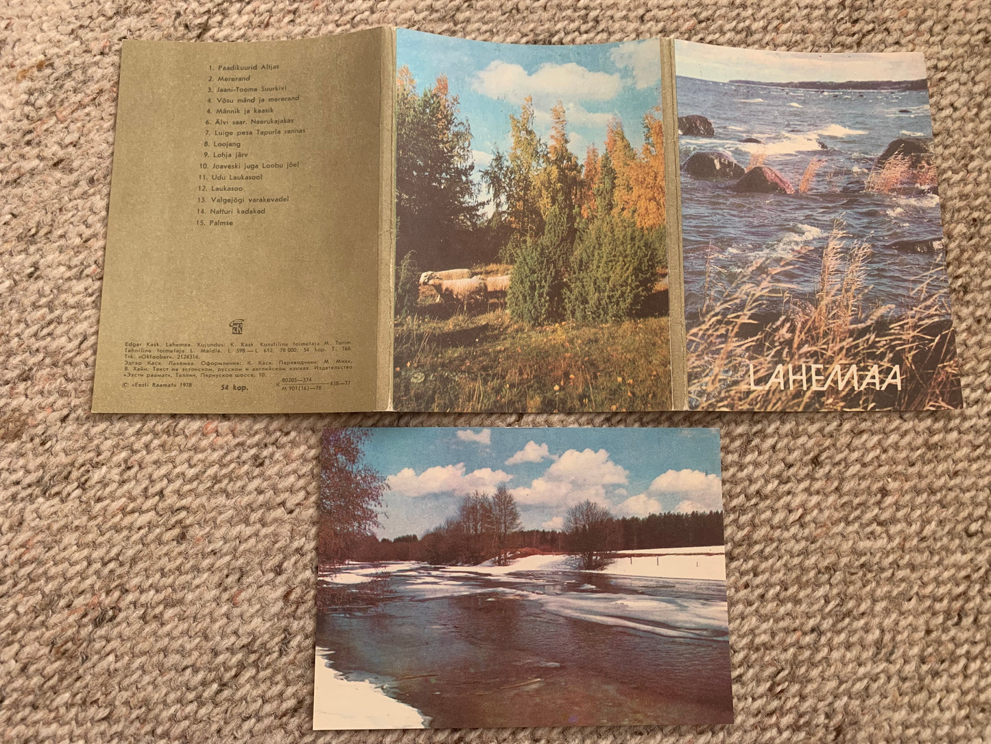 Soviet-time postcard set for collecting - Lahemaa National Park in Estonia - 1978 - unused 15 postcards