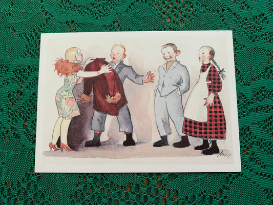 Finnish art postcard - Martta Wendelin series - Printed in Finland - Greeting card, collectible postcard - unused