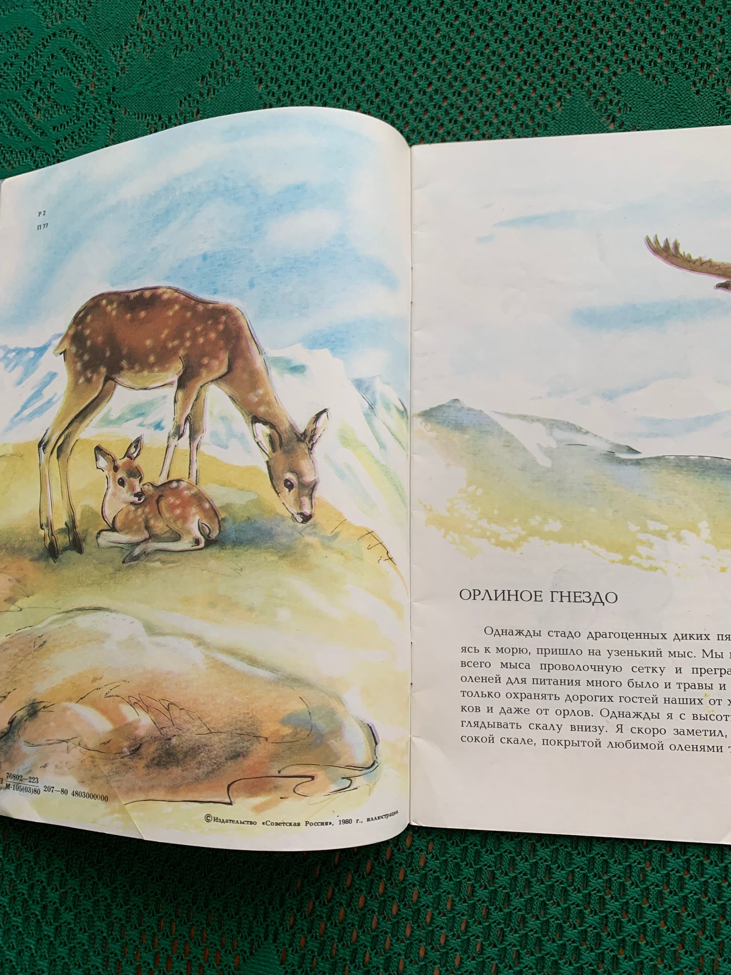 Vintage Russian Children's Book - Stories - Author Mikhail Prishvin - 1980