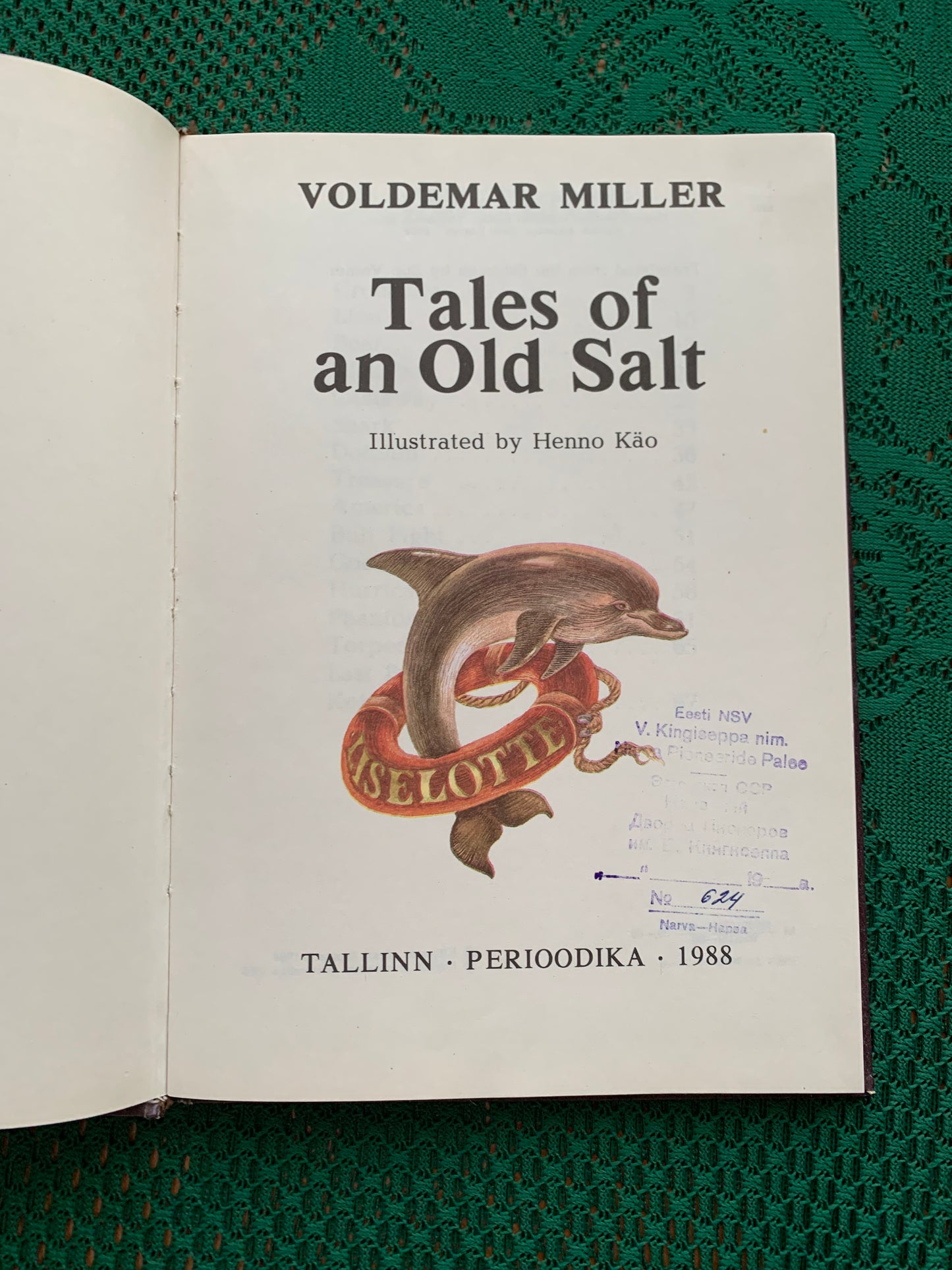 Vintage Estonian Children's Book in English - Tales of an Old Salt - 1988