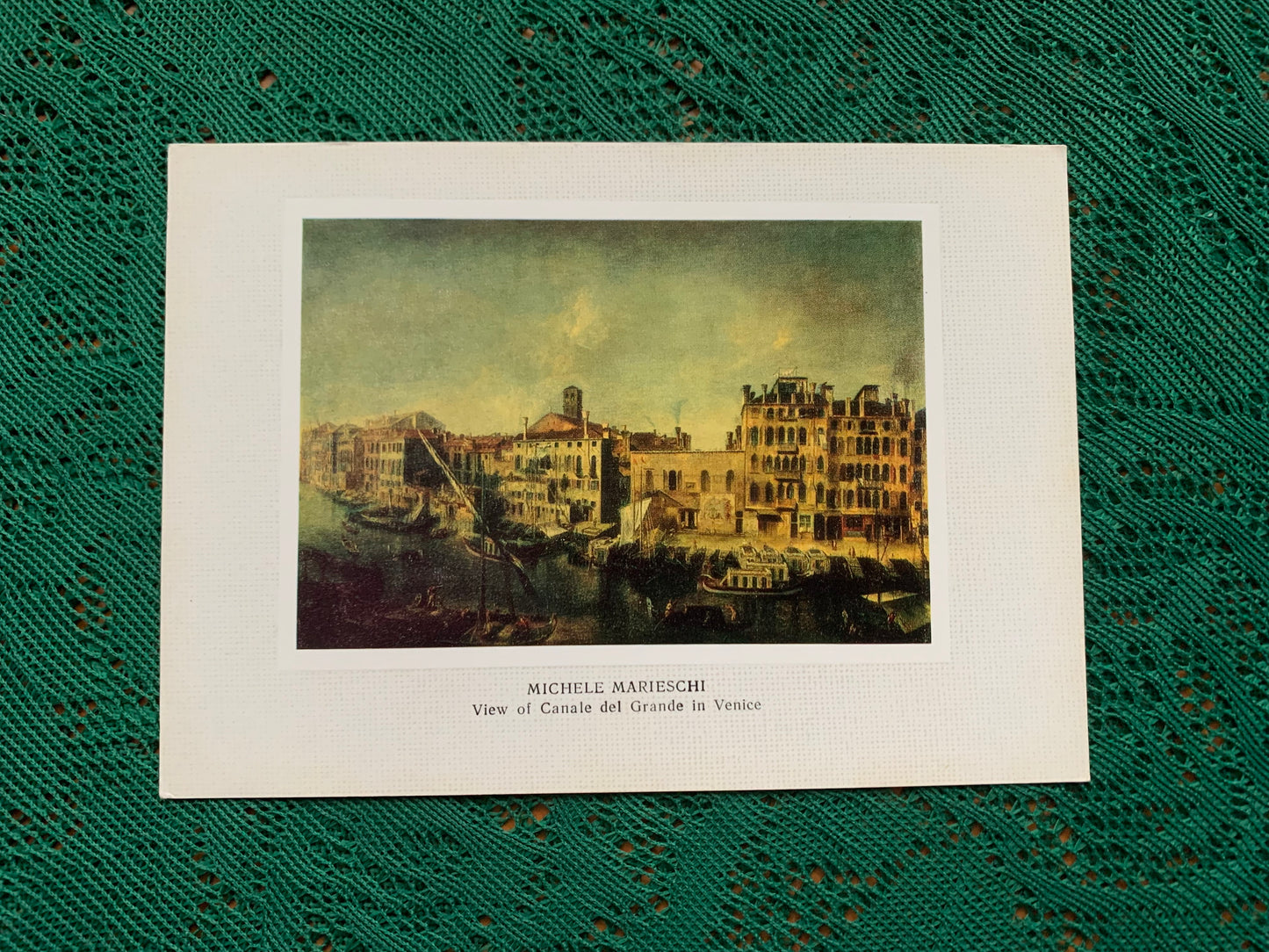 Russian art postcard - Artist Michele Marieschi, 1696—1743 View of the Canale del Grande in Venice - Printed in USSR - 1982 - unused