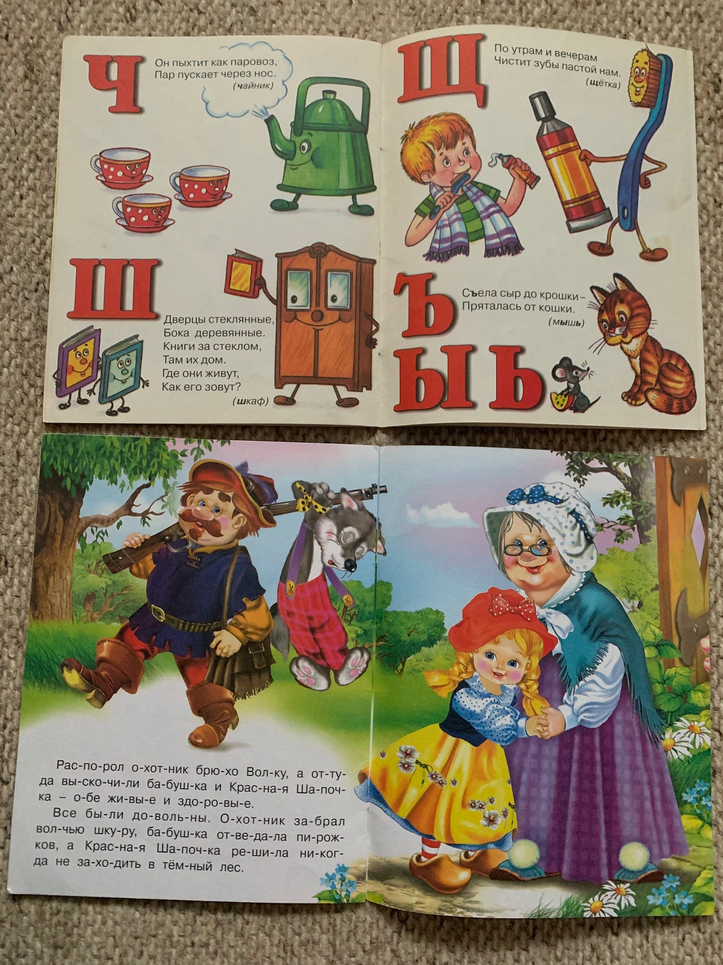 Vintage Children's Books in Russian - Primer books - Learning to read - Printed in Russia - 2010s