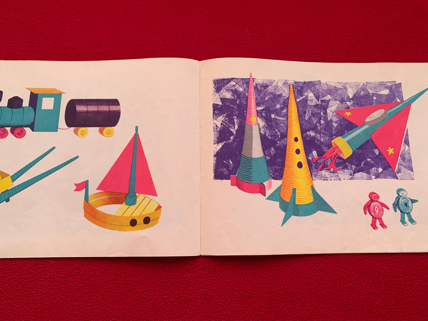 Estonian Children's Craft book - COLOURFUL PAPER TOYS from paper stripes - Printed in 1969 - USSR