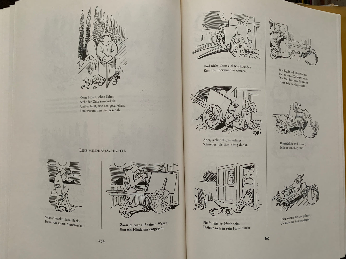 Vintage comic satire book in German - "Das dicke BUSCH-BUCH" - A thick Joke Book - Wolfgang Teichmann - Printed in DDR / GDR - 1981