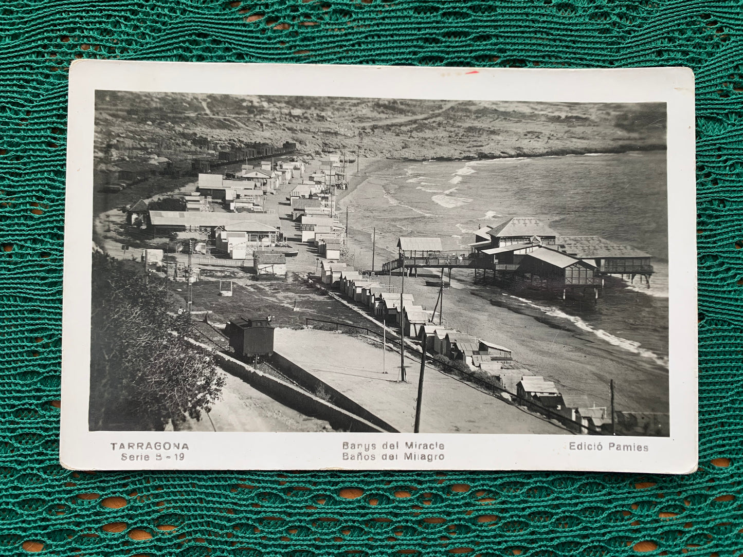 Old postcards - TARRAGONA - SPAIN - Baños del Milagro - Miracle Baths - photo postcard 1940s - Unused