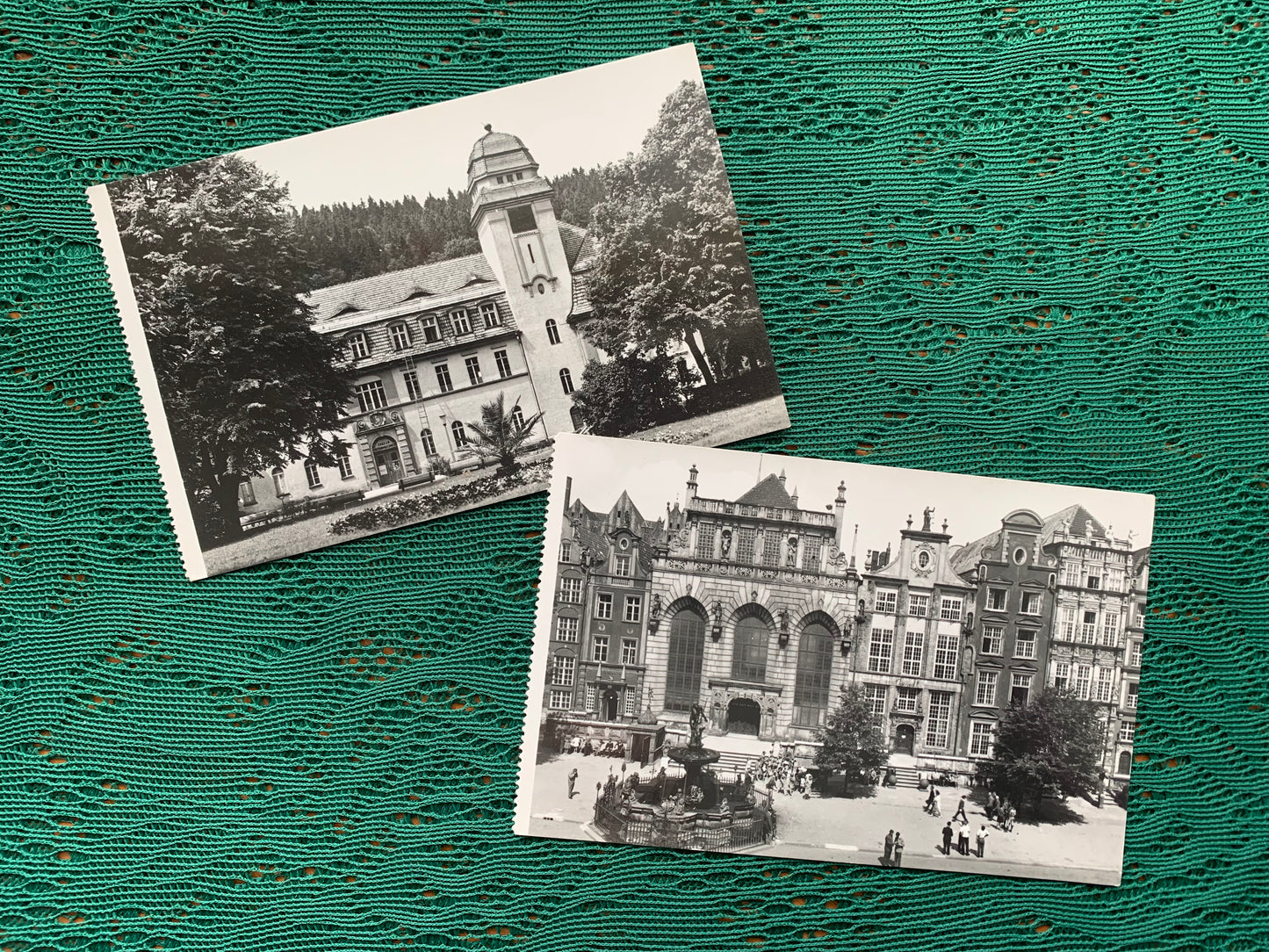 Old postcards - Poland view cards - Gdansk - Duszniki Zdroj - photo postcards 1950's - Unused