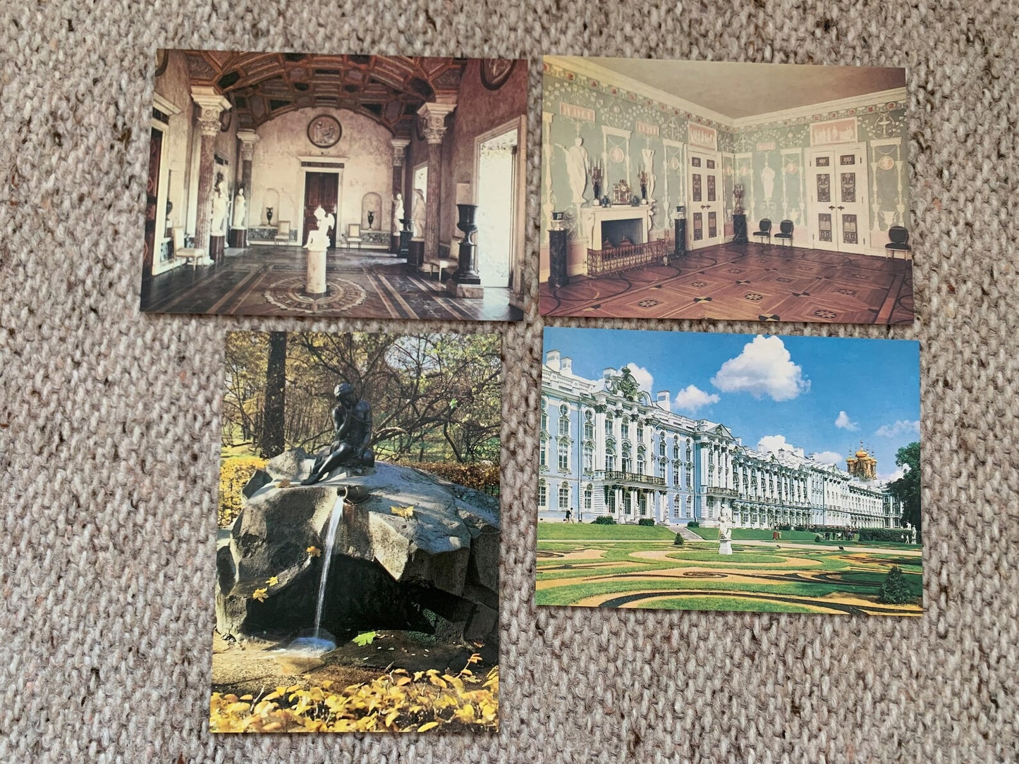 PUSHKIN The Palace and Parks set of 16 postcards - Soviet postcard set - Collectible view cards - Colour print