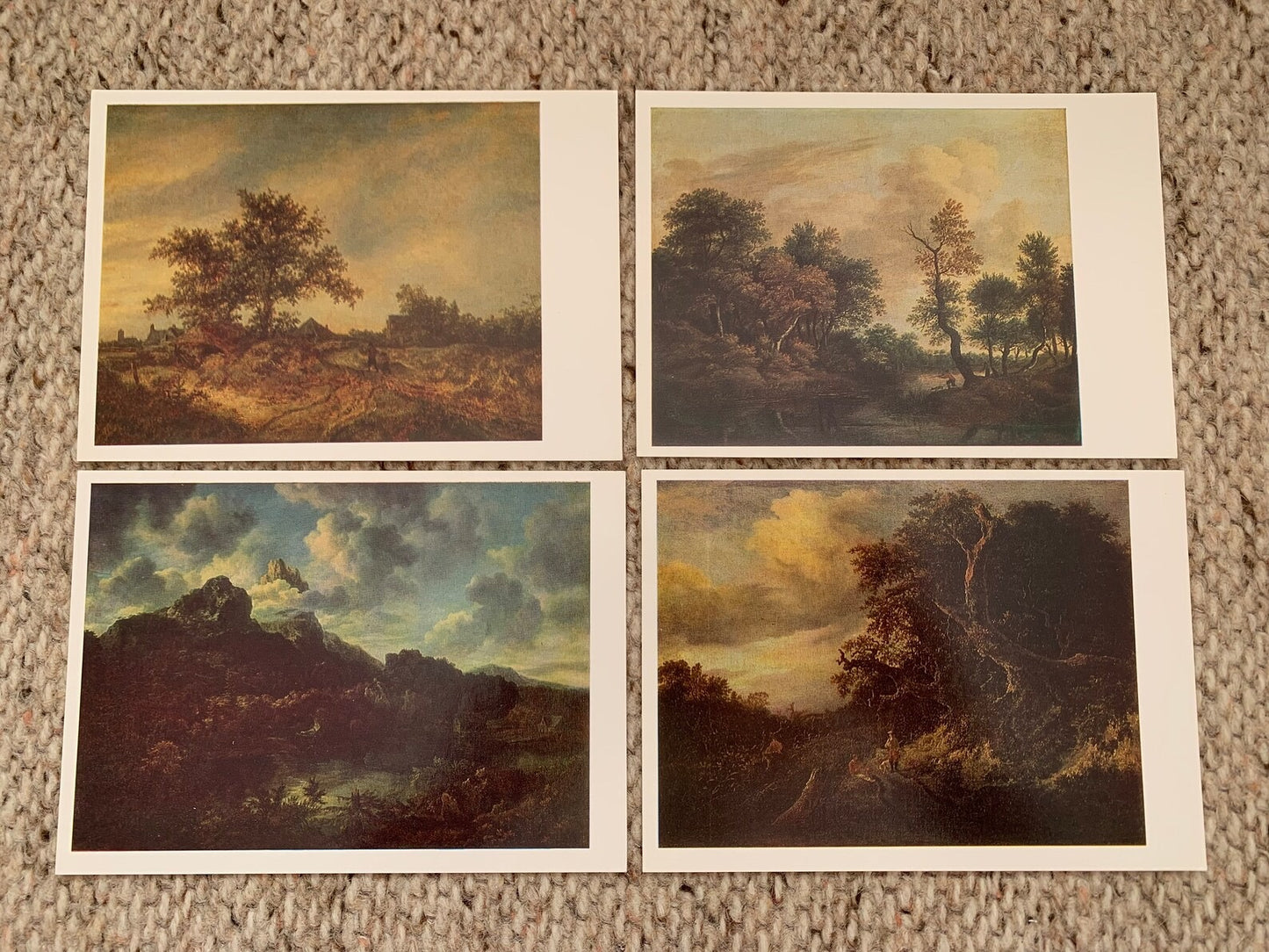 Jacob Van Ruisdael - 15 Vintage unused USSR art postcards from The Soviet Museums - Aurora Art Publishers Leningrad - PAINTING - landscape views