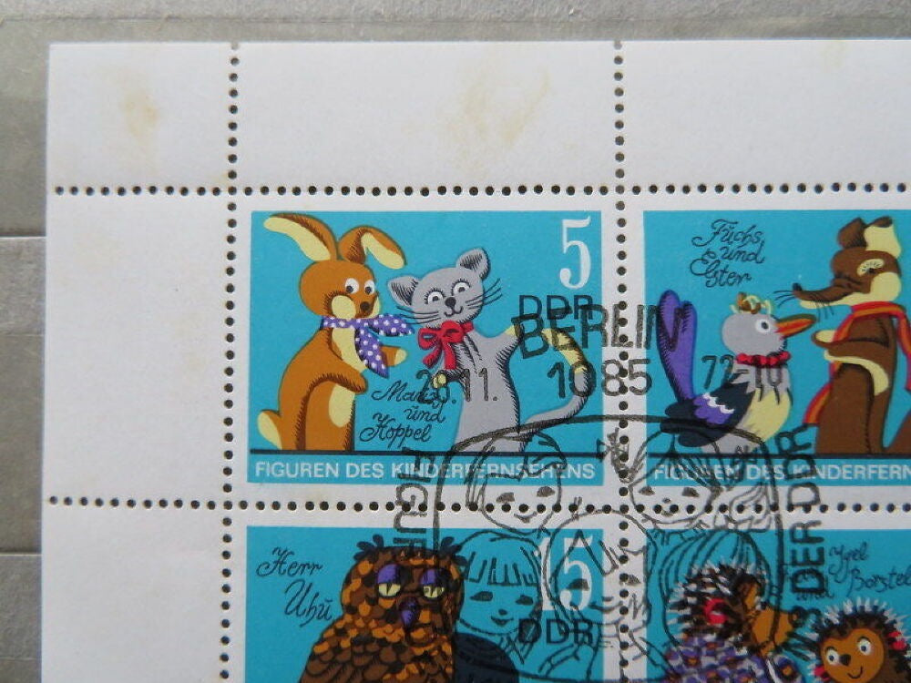 DDR / GDR / East German vintage postage stamps - CHILDREN'S TELEVISION/FAIRY TALE CHARACTERS - Issued in 1972