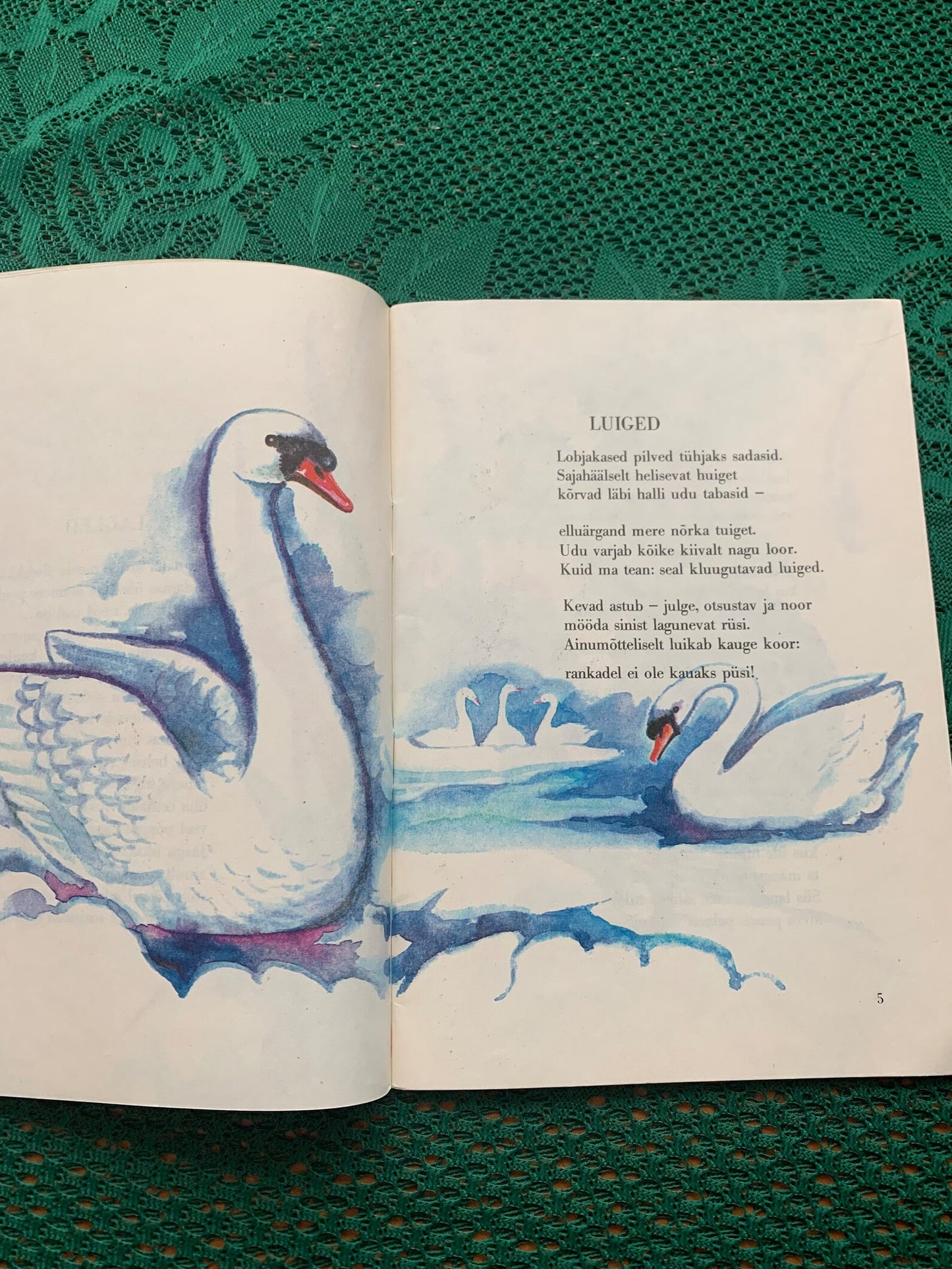 Vintage Children's Book in Estonian - SINIKUUBE SIRGUKE - Lovely illustrations - Printed in USSR - 1981