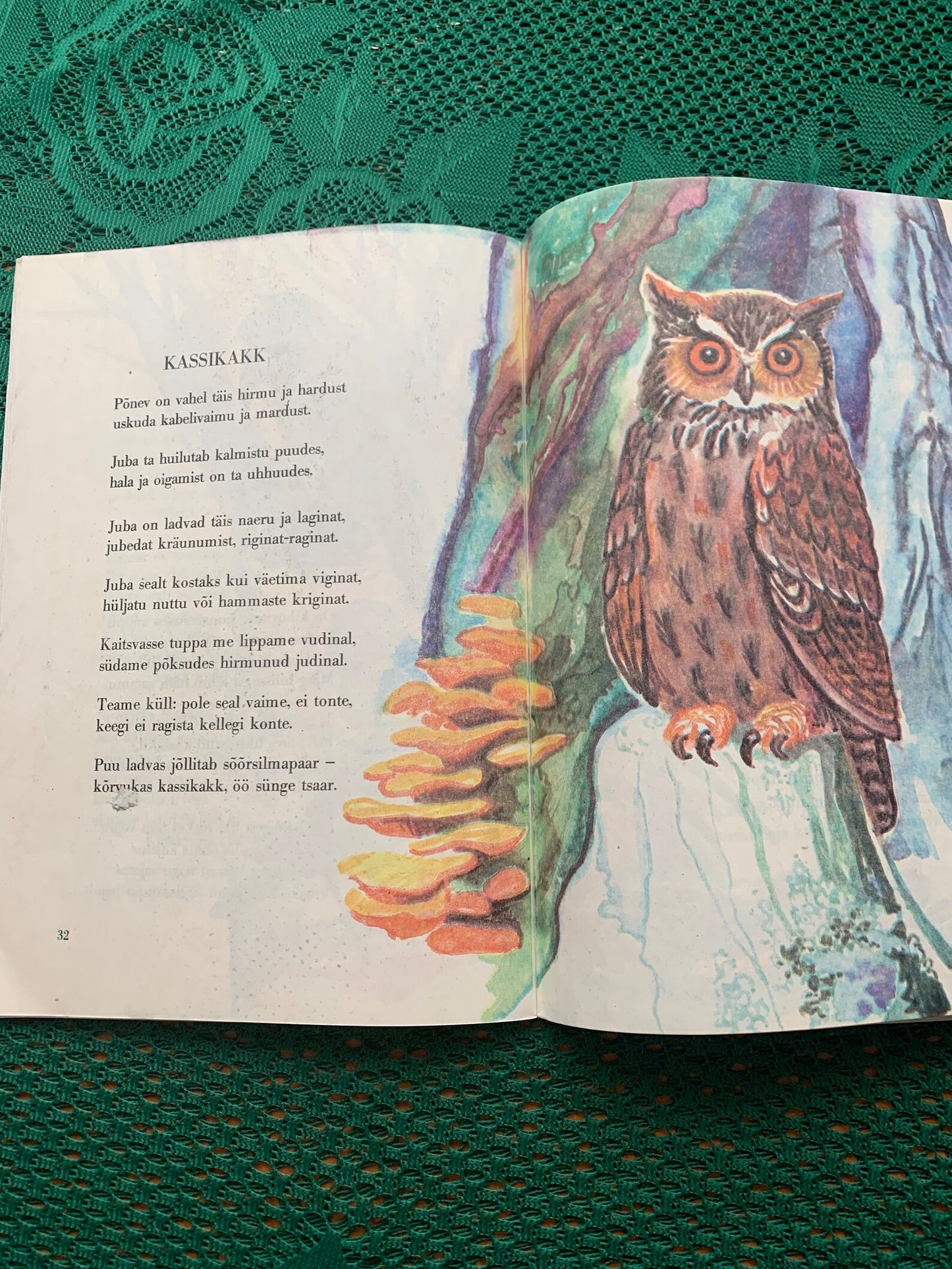 Vintage Children's Book in Estonian - SINIKUUBE SIRGUKE - Lovely illustrations - Printed in USSR - 1981