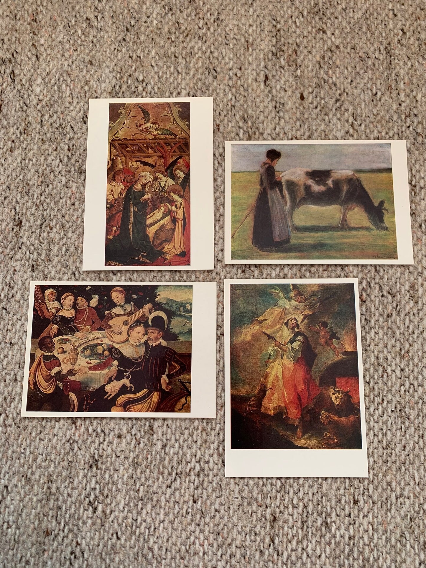 German and Austrian Painting in Soviet Museums - 16 Vintage unused USSR art postcards - Adolf Menzel - Hackert - Buchholz - Mengs - Pesne etc
