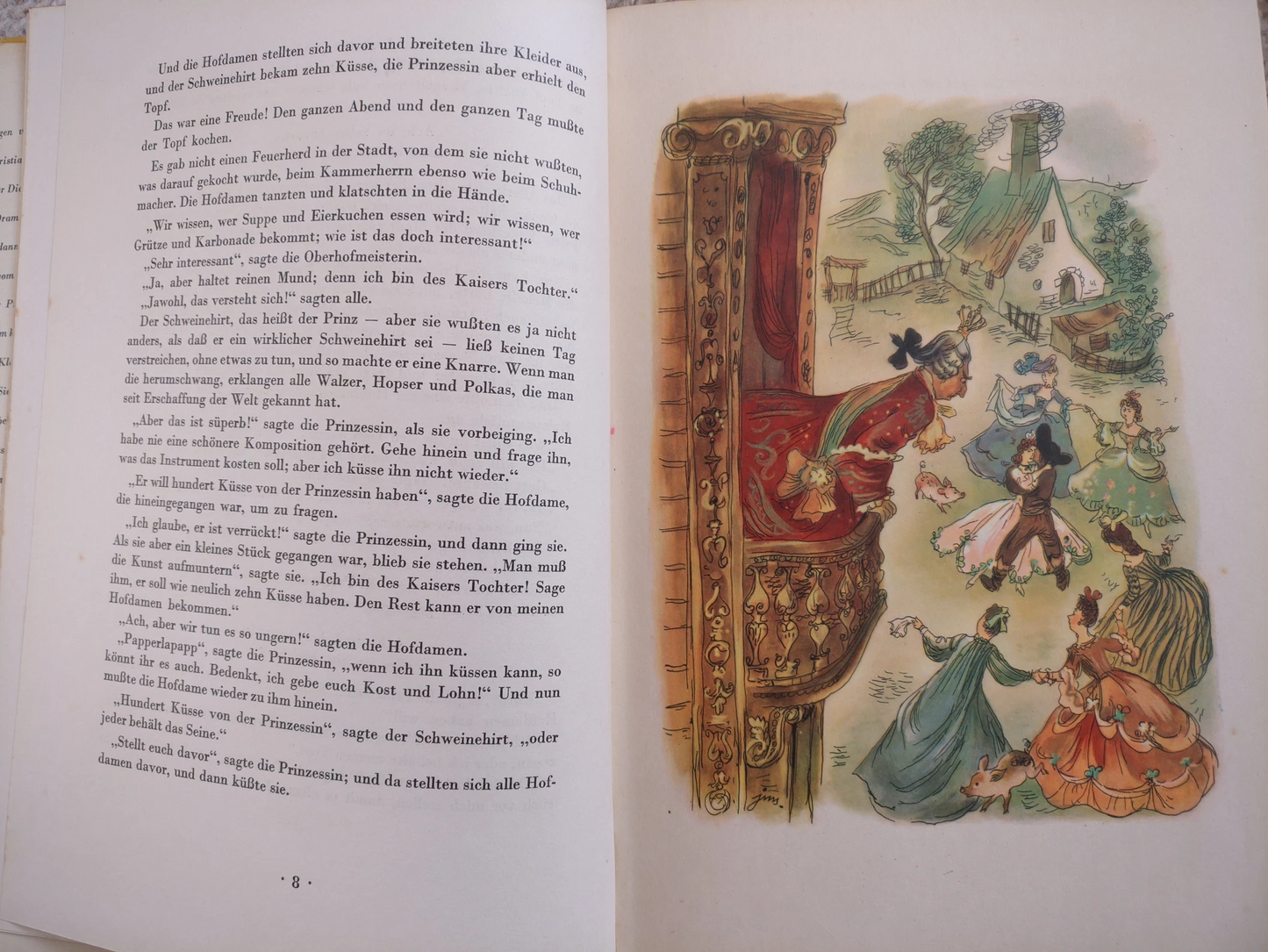 Vintage Children's Book in German - FAIRY-TALES (MÄRCHEN) - Hans Chistian Andersen - gorgeous illustrations - Very Large Book - 1961