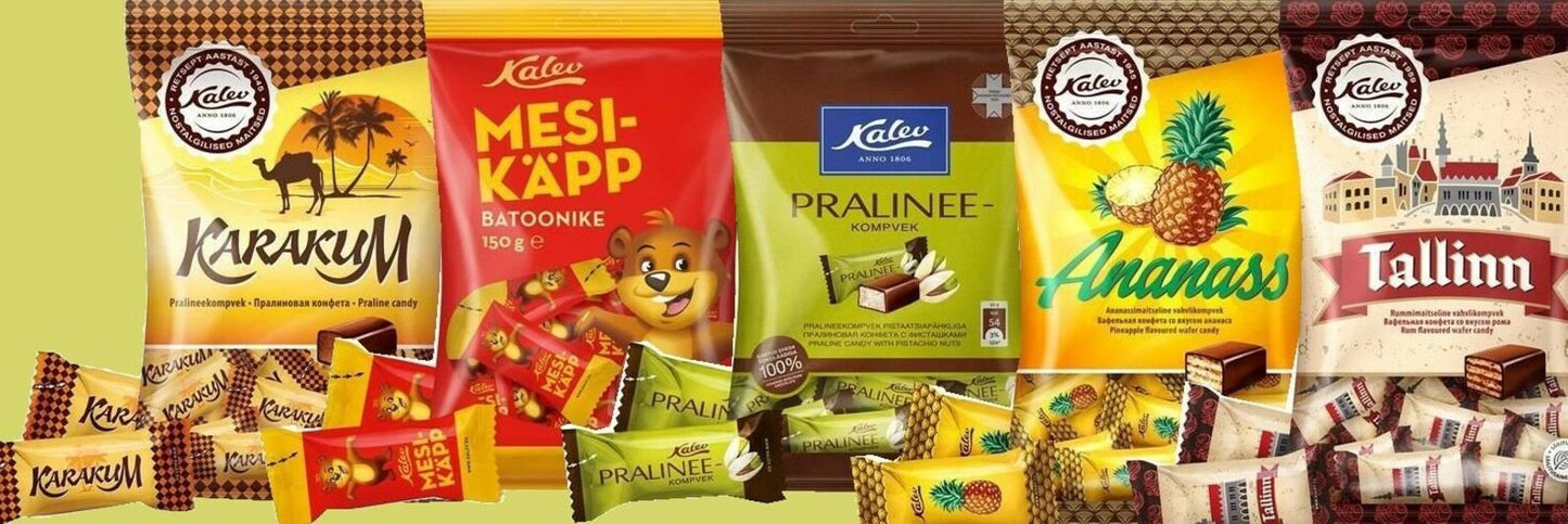 SALE!! Estonian Candy Box 1kg/2.2lbs - Kalev - Gift Box - Random choice