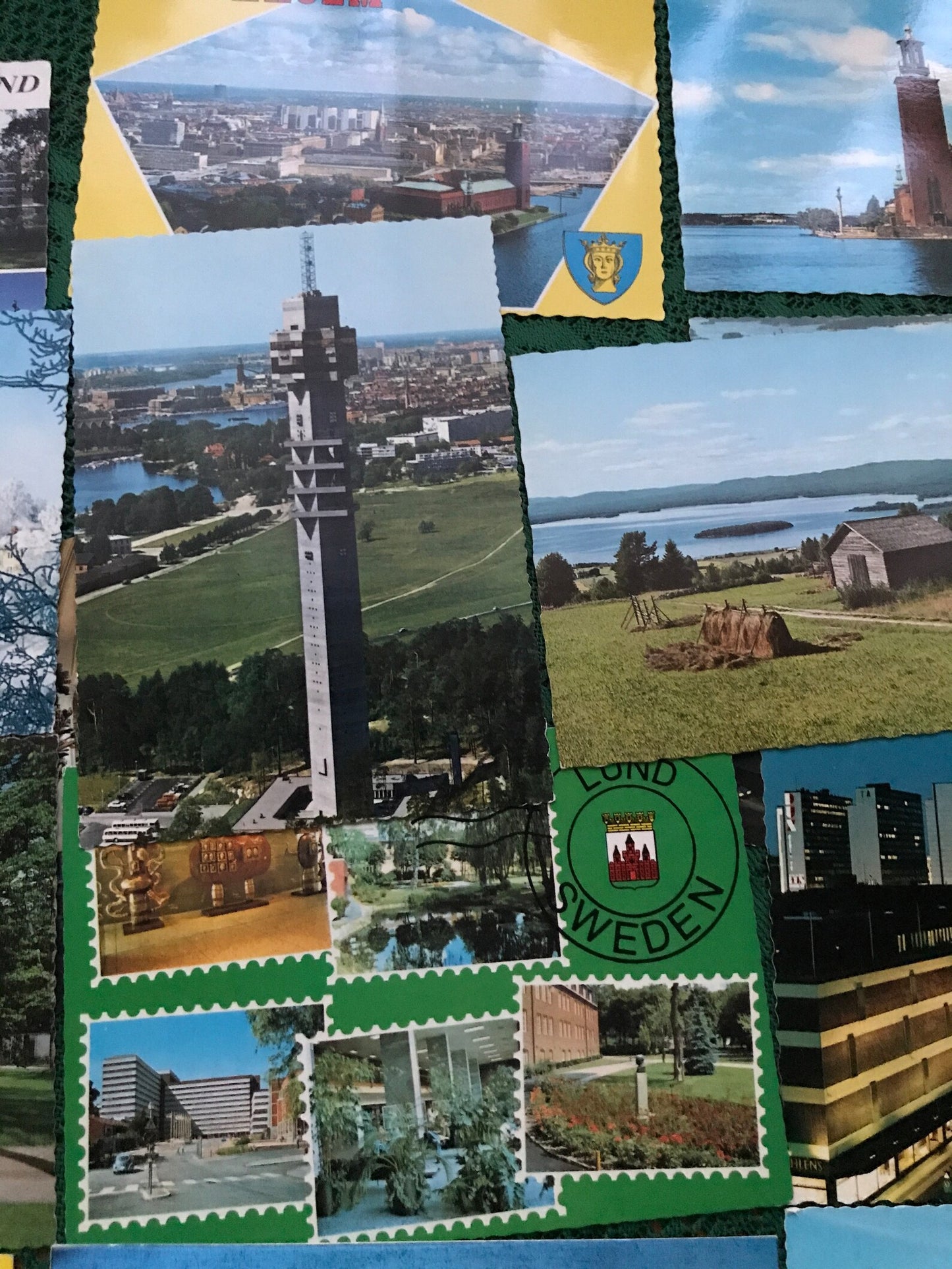Set of 15 SWEDEN postcards from 2000s - Stockholm, Lund, Dalarna - Nordic Postcrossing viewcards